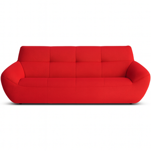 Canapé droit rouge en tissu - Albatros