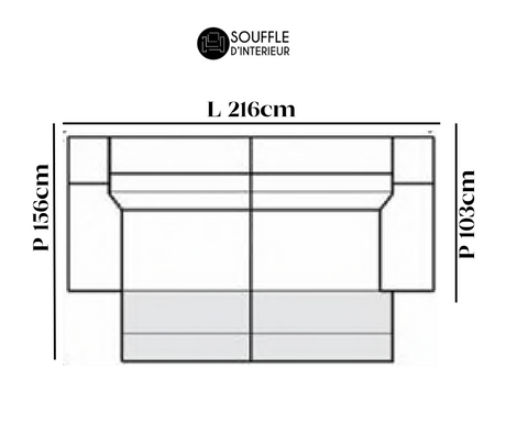 dimensions canapé 3 places relax cuir blanc design italien - Souffle d'intérieur - Diva divani