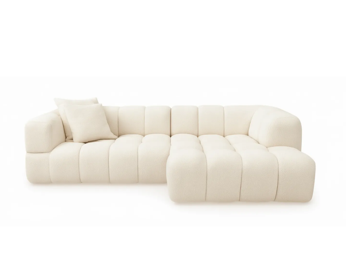 Beige corner sofa 316x246cm - Moony