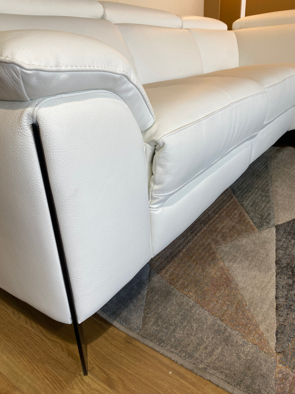 canapé panoramique en cuir relax 
