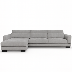 Canapé d'angle en tissu gris - Romane