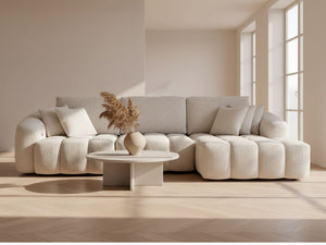 Beige corner sofa 286x200cm - Pola