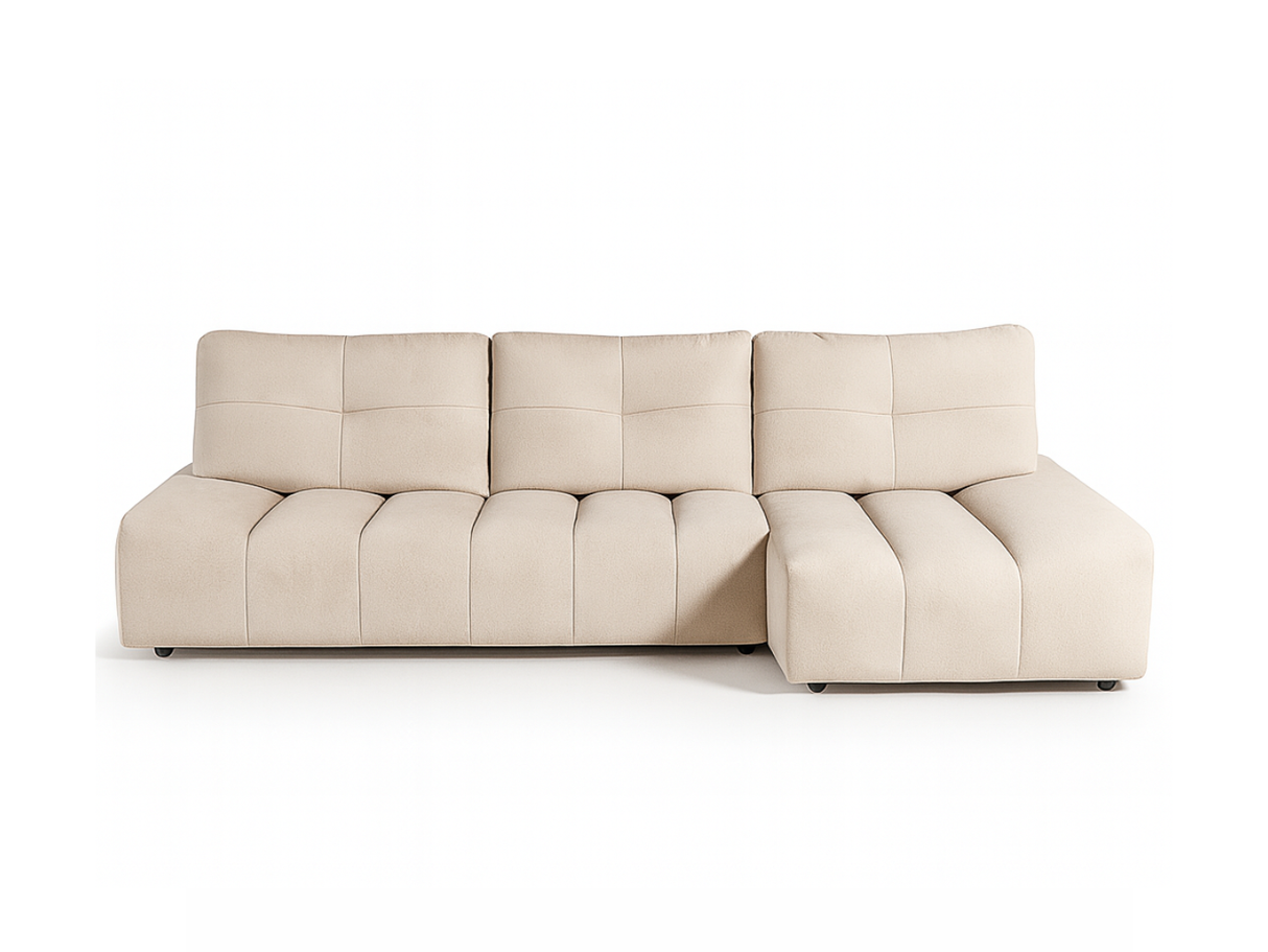 Canapé d'angle beige avance recule - Rumble