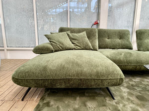 Canapé d'angle vert avance recule - Mayni