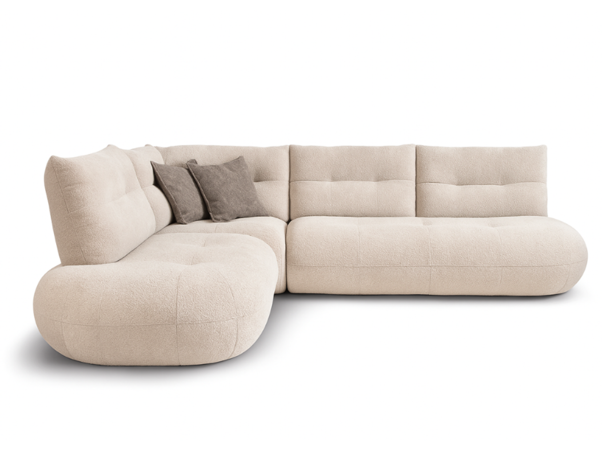 Beige corner sofa 316x246cm - Moony