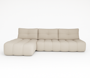 Canapé d'angle avance recule beige - Cassia