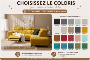 canape d'angle en tissu relaxation electrique - Mayor