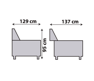 Canapé d'angle avance recule 286x189cm - Cassy