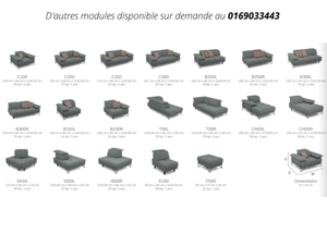 Corner sofa forward backward 291x173cm - Mona