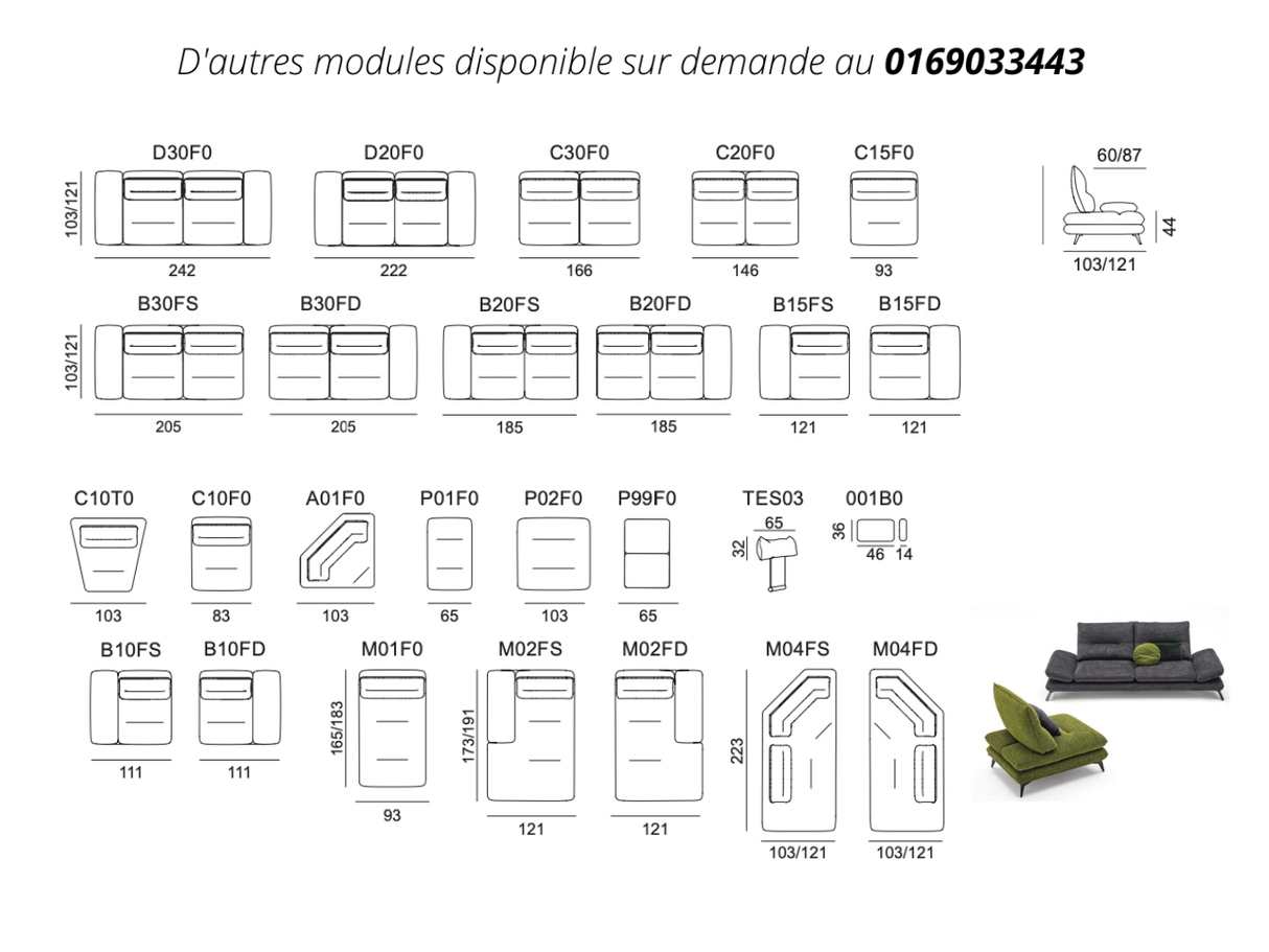 Yellow corner sofa 288 or 308x224cm - Lidia