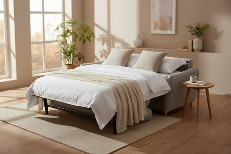 canape lit gris avec vrai matelas