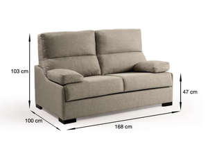 3-seater convertible sofa L168cm - Louise