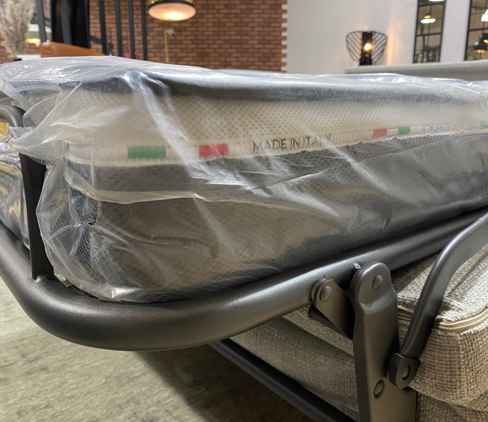 Canapé rapido lit convertible tissu gris EXPOSITION - Morgano