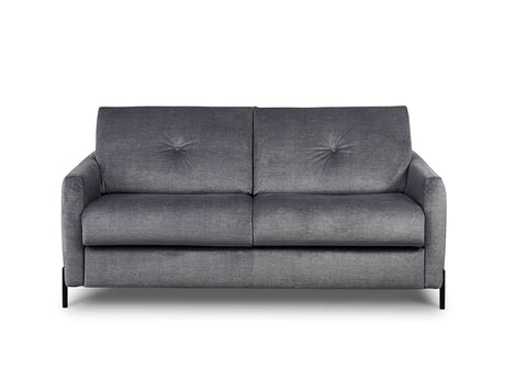 canapé convertible velours gris 3 places Briol - vue face