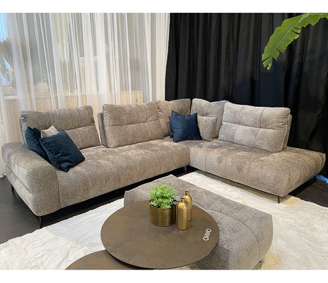 Canapé d'angle avance recule tissu velours - Souffle d'intérieur