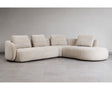 Canapé d'angle beige arrondi - Meublissime - Souffle d'intérieur