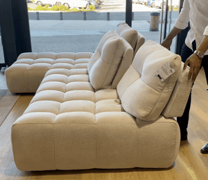 canapé avance recule beige - Cassia