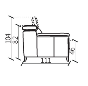 Canapé d’angle panoramique en cuir relax – Ariana