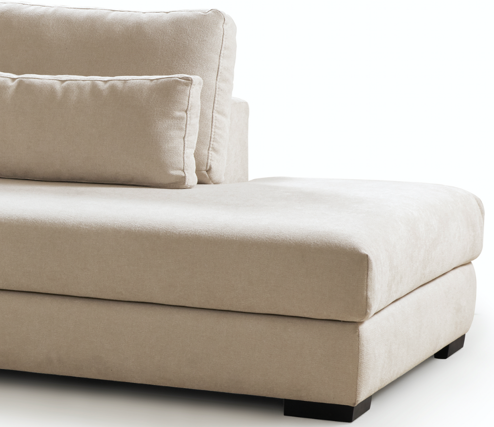 Canapé d'angle beige contemporain en tissu 283 x 246cm - Betty