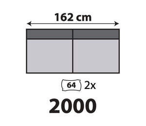 Canapé d'angle panoramique tissu gris - Souffle d'intérieur
