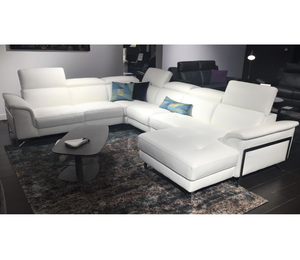 Leather corner sofa 1 relax 273x232cm - Flavia