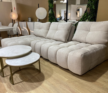 Canapé d'angle beige modulable - Souffle d'intérieur