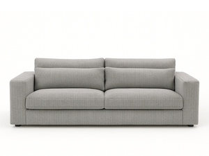 canape 3 places en velours cotelé gris