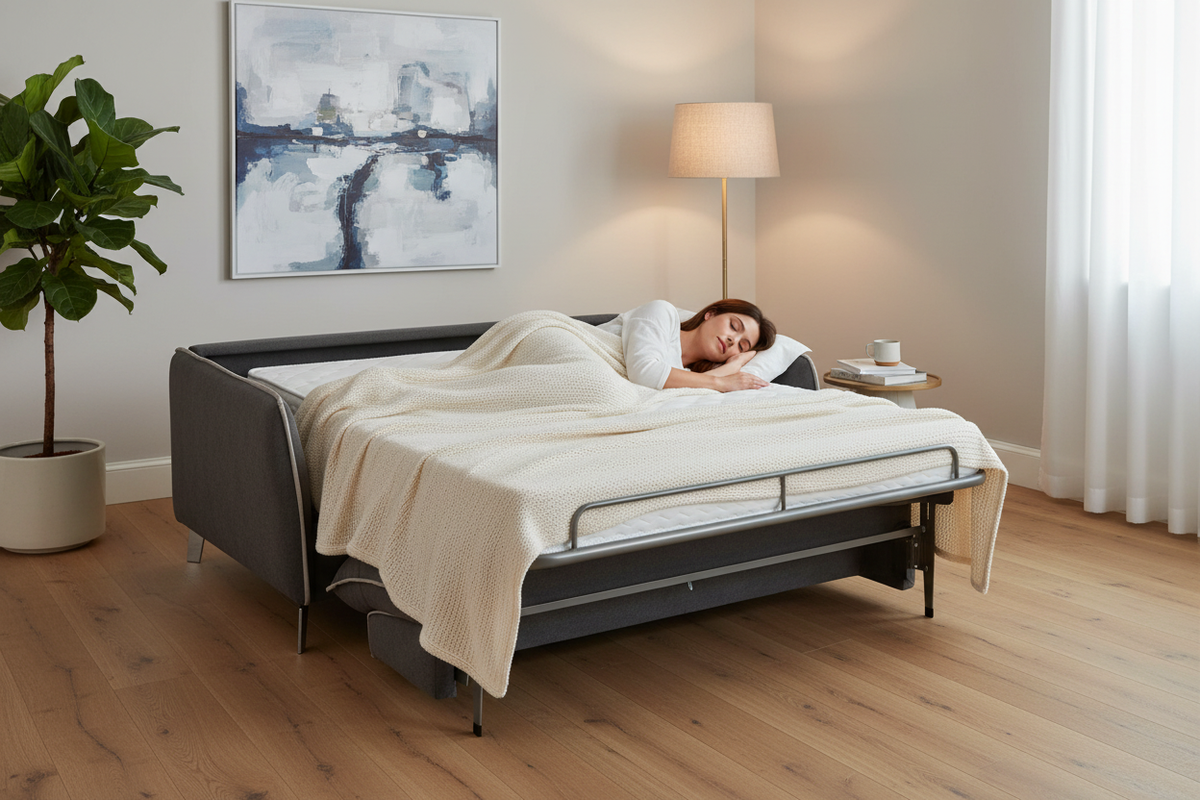 Canapé convertible gris rapido - Confort couchage quotidien
