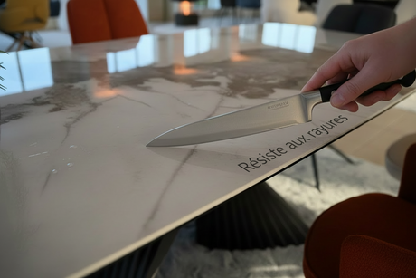 Céramique anti-rayure - couteau glissant sans trace