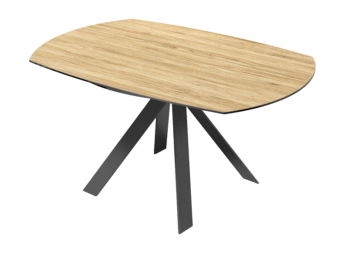 Démonstration d'ouverture table céramique chêne clair