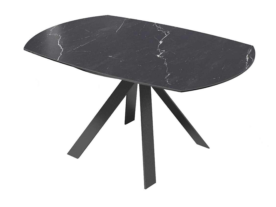Démonstration d'ouverture table céramique marbre marquina
