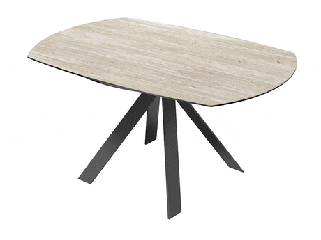 Démonstration d'ouverture table céramique travertin