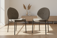 Chaise Cardiff Akante tissu taupe pieds métal