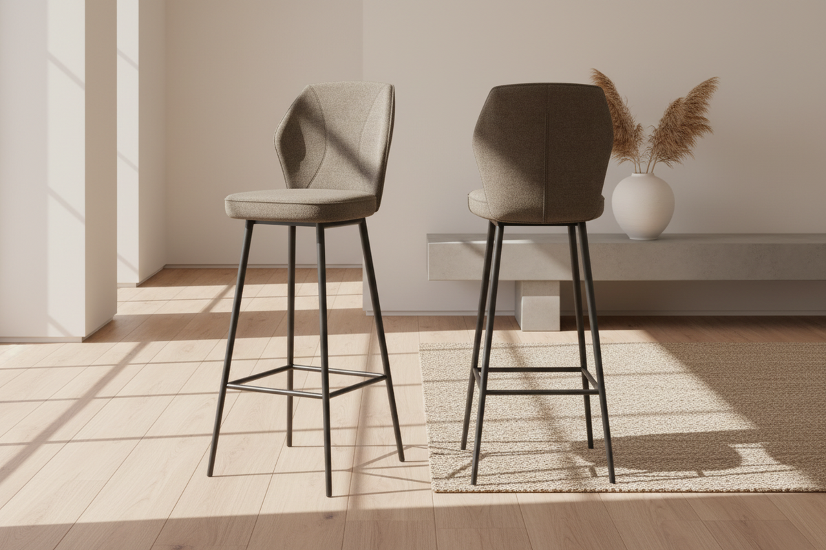 Tabouret de bar pivotant Varsovie Akante - coloris Taupe