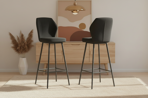 Tabouret de bar pivotant Varsovie Akante - coloris Anthracite