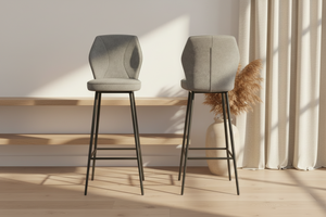 Tabouret de bar pivotant Varsovie Akante - coloris Gris clair