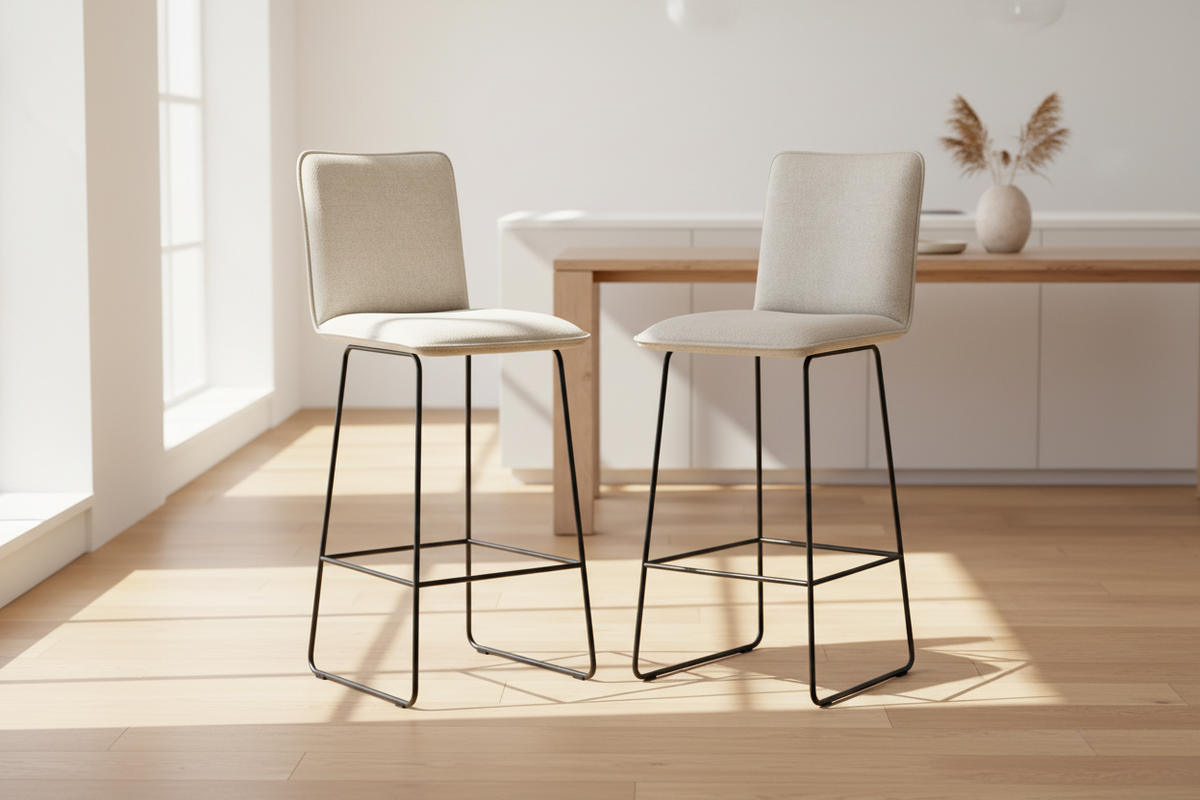 Tabouret de bar en tissu - Manhattan Akante