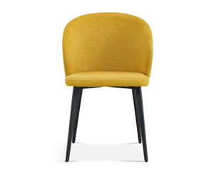 chaise grise de salle a manger en tissu design - Souffle d'intérieur