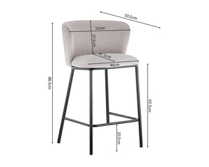 Chaise bar de cuisine beige - Rousseau Furniture - Souffle d'Intérieur