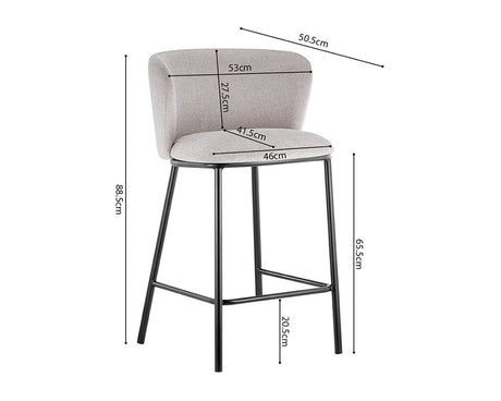 Chaise bar de cuisine beige - Rousseau Furniture - Souffle d'Intérieur