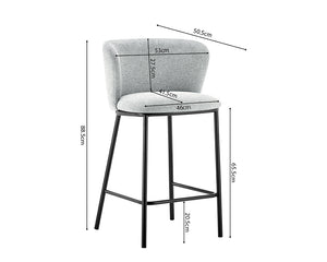 Chaise bar de cuisine gris clair - Rousseau Furniture - Souffle d'Intérieur