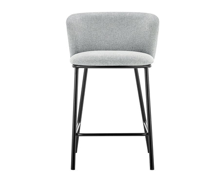 Chaise bar de cuisine gris clair - Rousseau Furniture - Souffle d'Intérieur