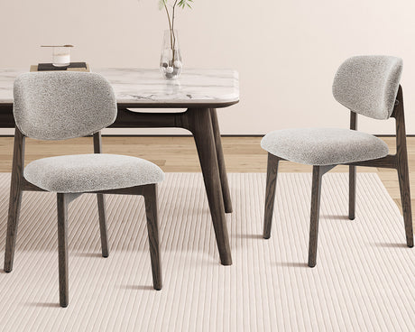 Chaise bois salle à manger Carmy en situation – salle à manger – tissu sable