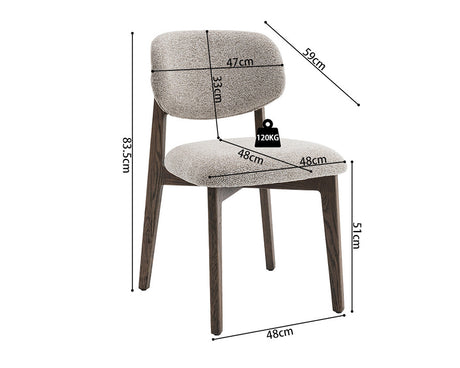 Schéma dimensions – Carmy – 48x83,5×59 cm – tissu sable