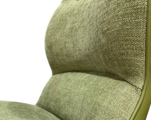 Chaise en tissu vert design pieds métal noir - Souffle d'intérieur