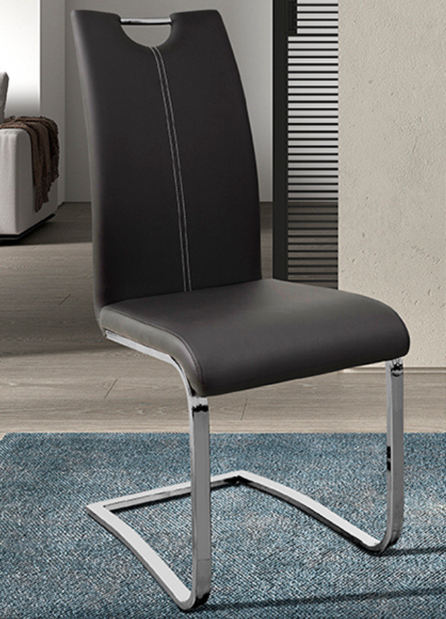 Chaise en tissu et pieds en métal effet (lot de 2) - cozy Rendez