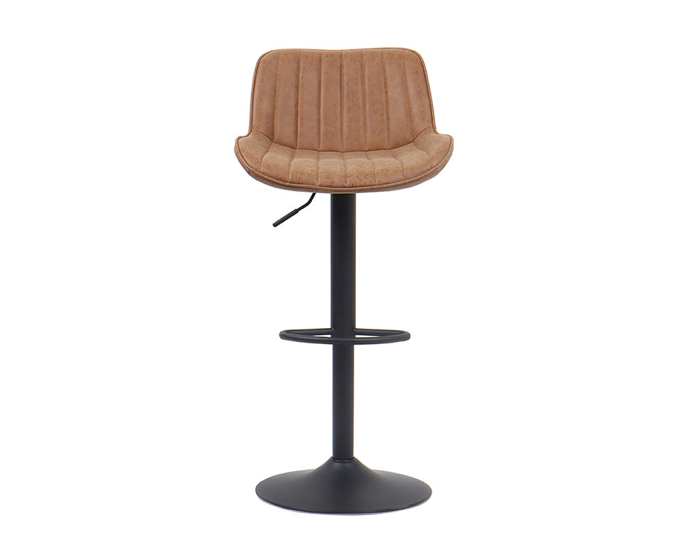 Chaise de bar confortable cognac - Rousseau Furniture - Souffle d'Intérieur