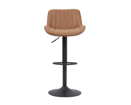 Chaise de bar confortable cognac - Rousseau Furniture - Souffle d'Intérieur
