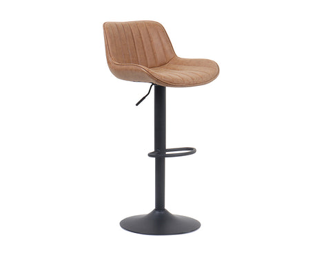 Chaise de bar confortable cognac - Rousseau Furniture - Souffle d'Intérieur