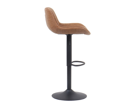 Chaise de bar confortable cognac - Rousseau Furniture - Souffle d'Intérieur
